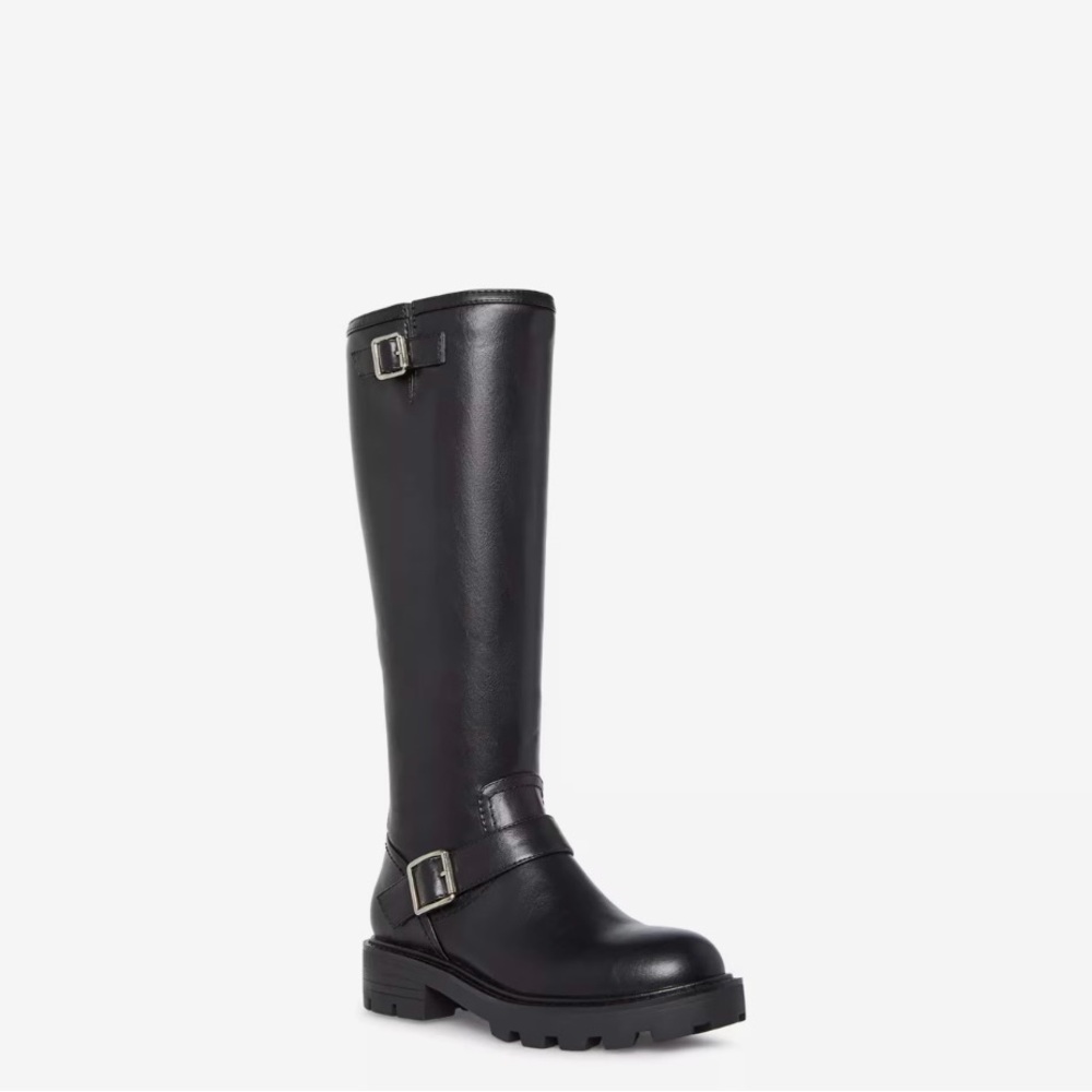 Madden Girl Black Tall Combat Moto Boots